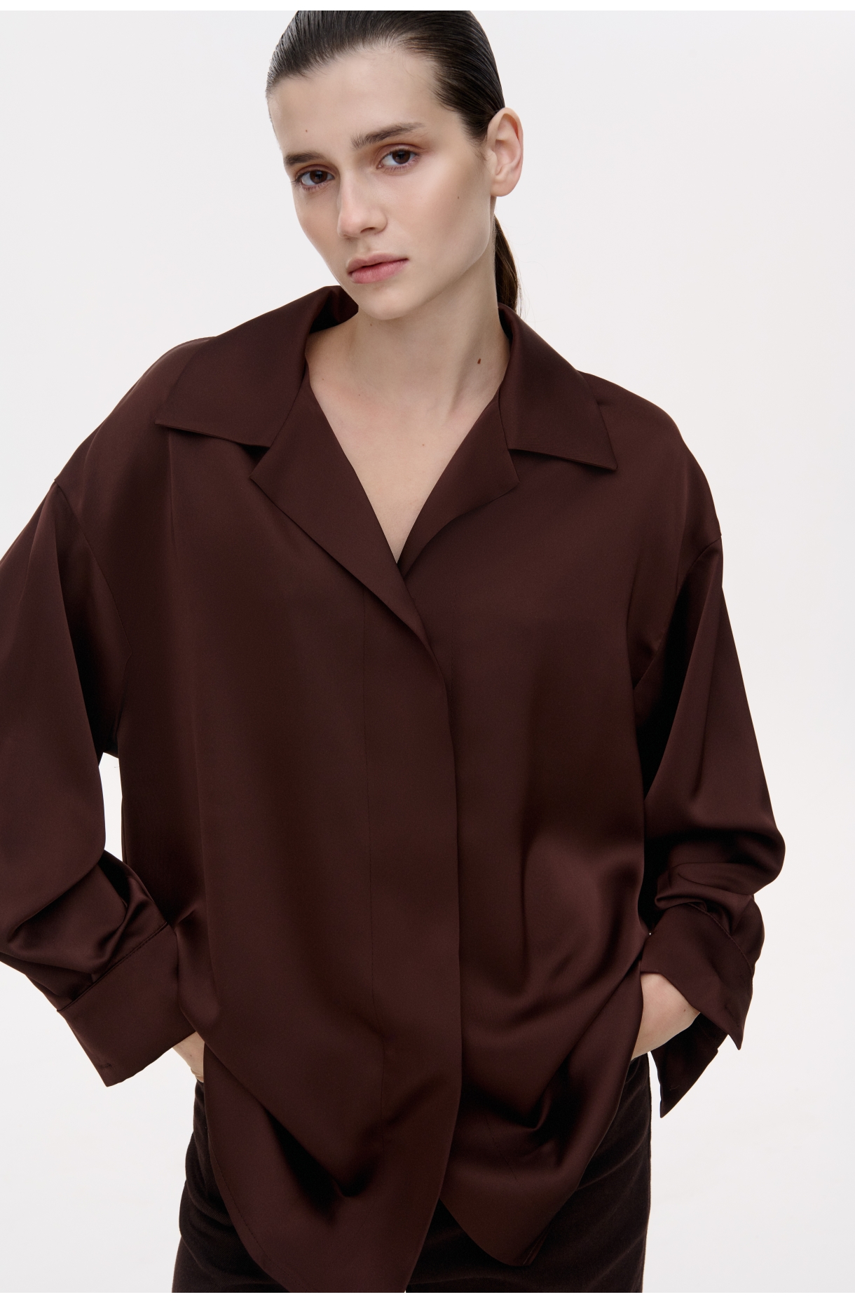 ШОВКОВА СОРОЧКА ВІЛЬНОГО КРОЮ 1148 зображення 3