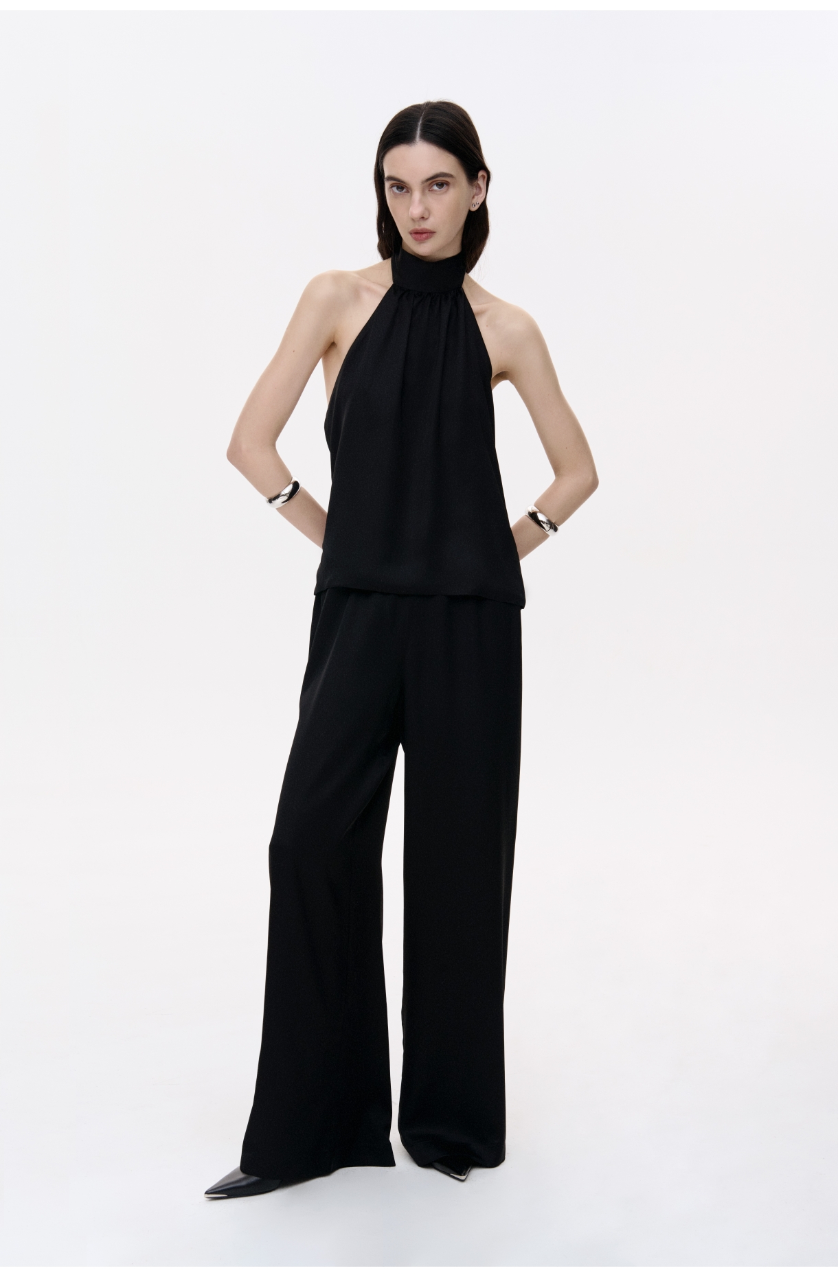 ШИРОКІ ШОВКОВІ ШТАНИ 1236 зображення 6