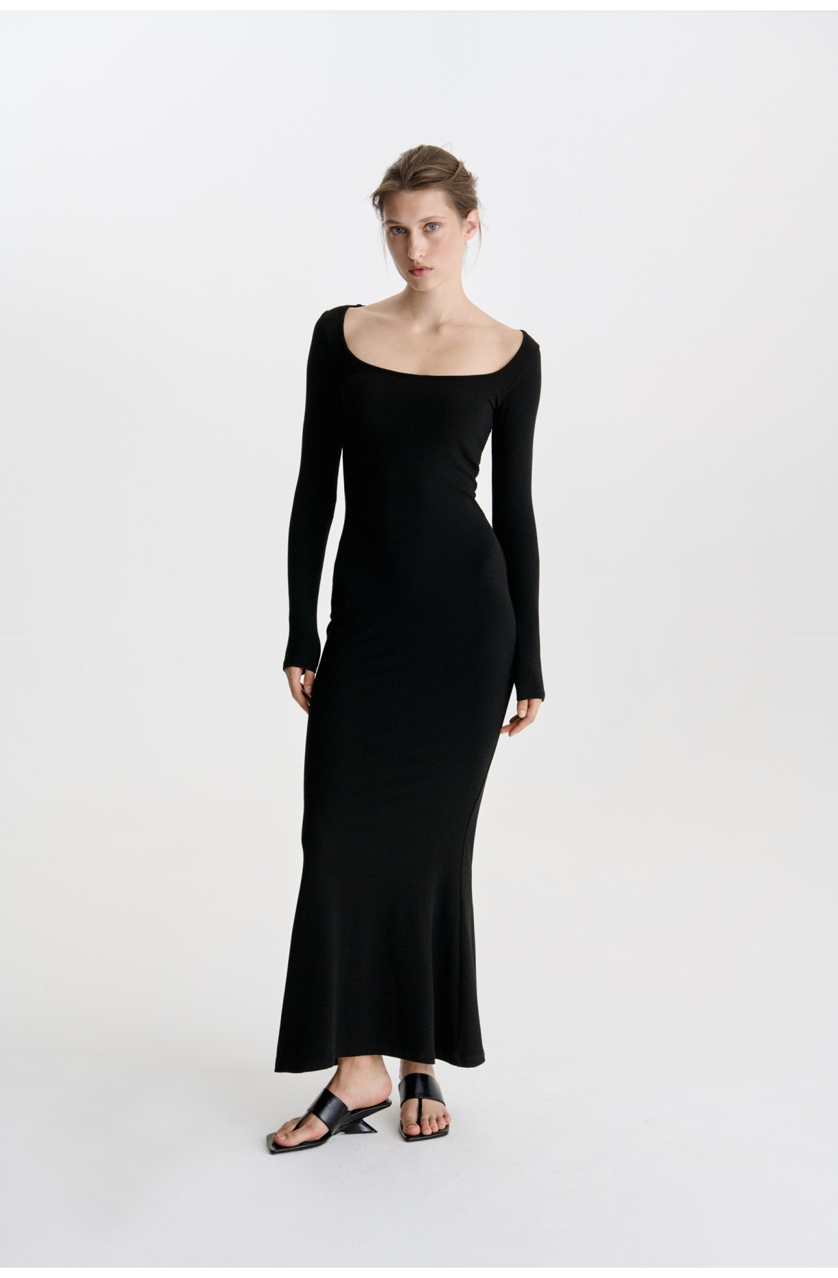 МАКСІ СУКНЯ З М’ЯКИМ ОБТИСЛИМ СИЛУЕТОМ 1230\10-3 зображення 4