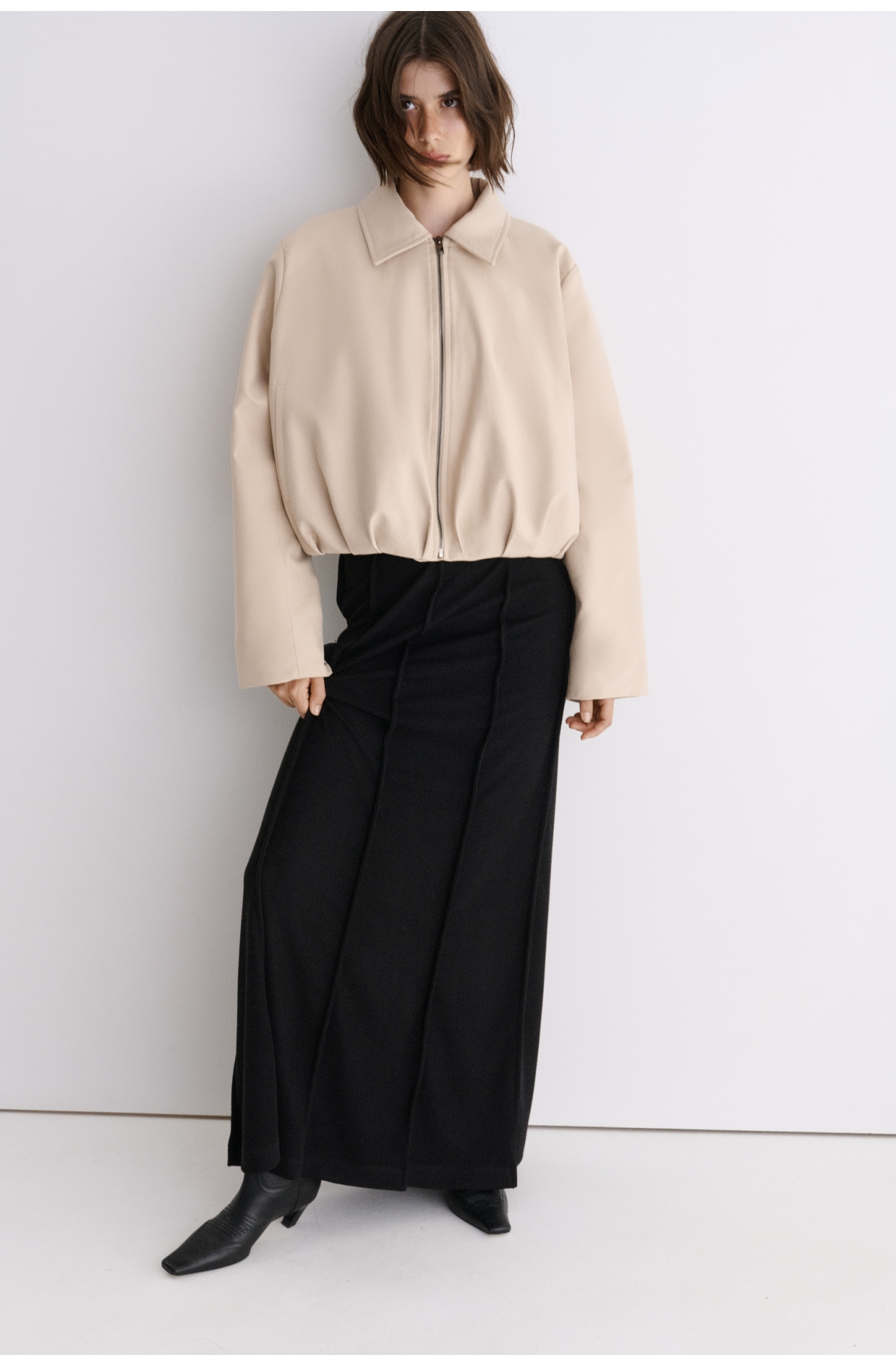 МАКСІ СПІДНИЦЯ З АКЦЕНТНИМИ ВЕРТИКАЛЬНИМИ ШВАМИ 1229\4264 зображення 10