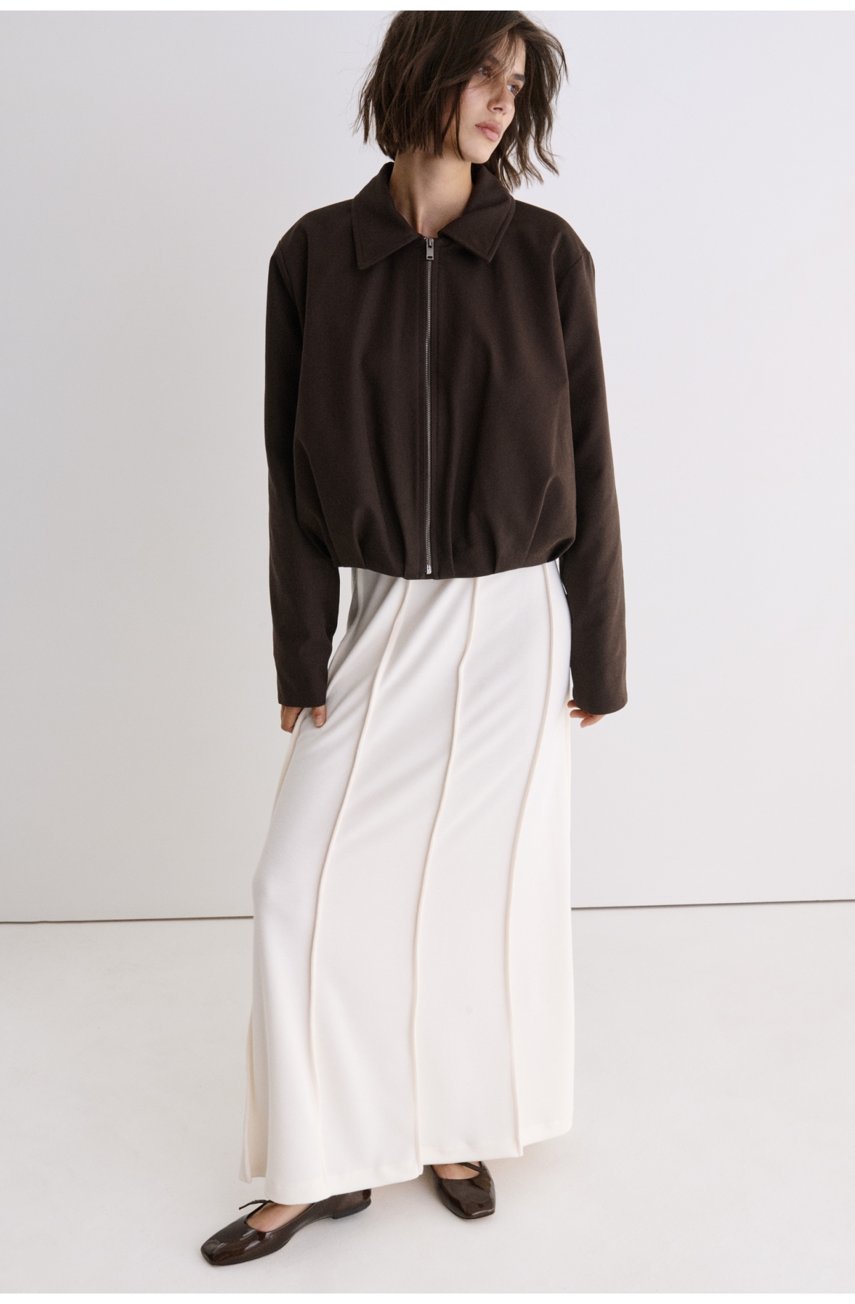 МАКСІ СПІДНИЦЯ З АКЦЕНТНИМИ ВЕРТИКАЛЬНИМИ ШВАМИ 1229\4264 зображення 11