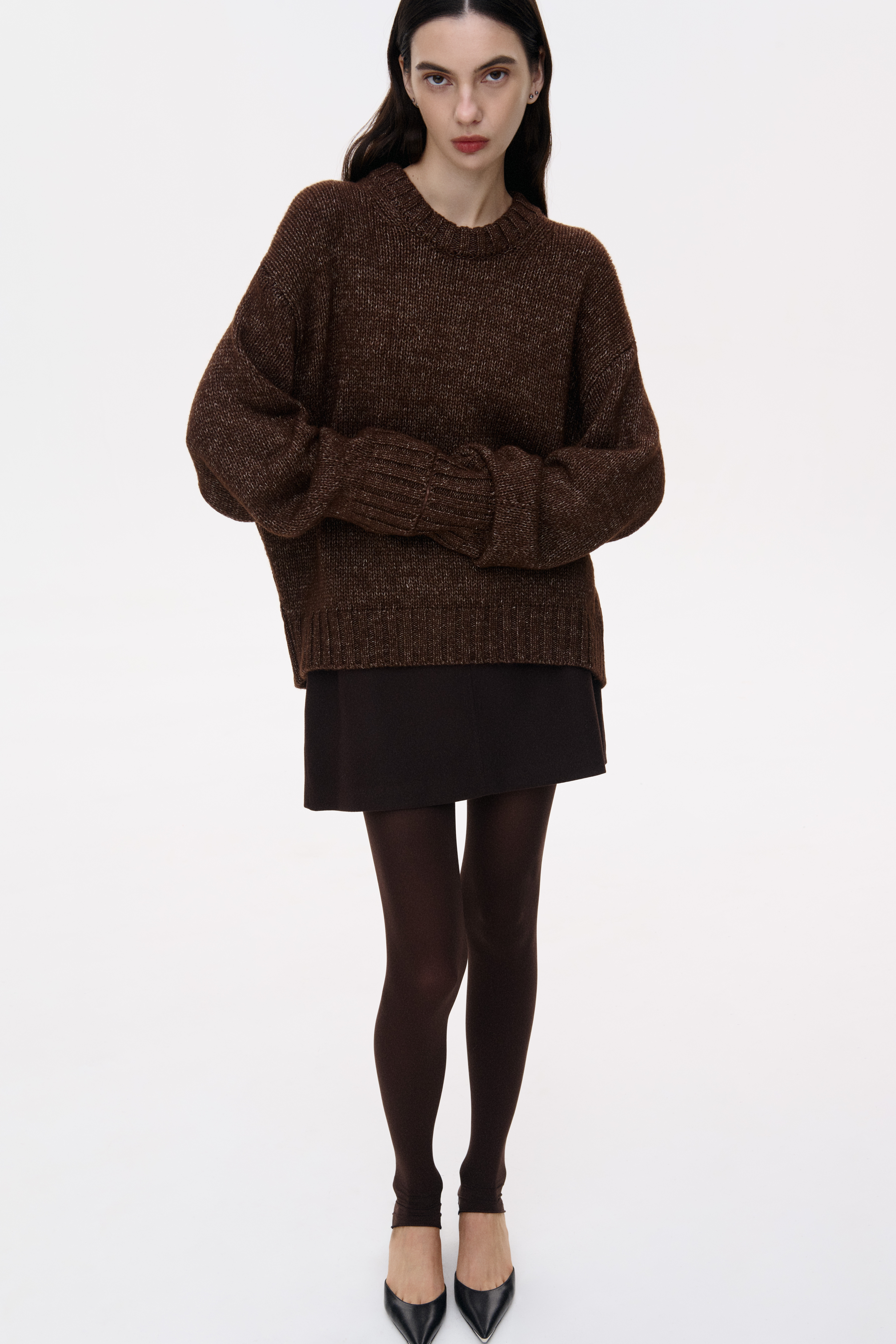 ОВЕРСАЙЗ СВЕТР ЗІ СПУЩЕНОЮ ЛІНІЄЮ ПЛЕЧА 4700 зображення 2