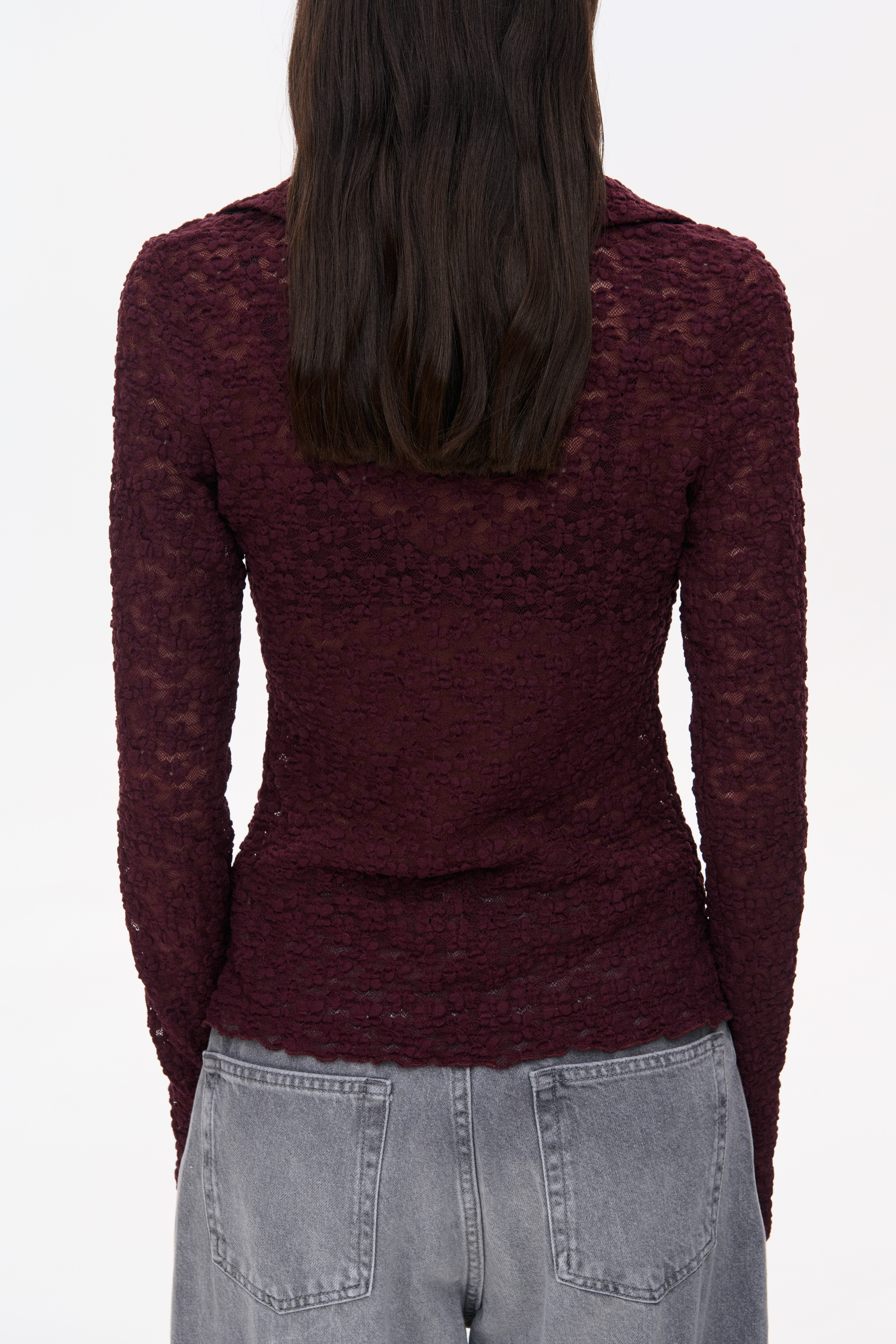 СОРОЧКА З МЕРЕЖИВНОГО ТРИКОТАЖУ 1235 зображення 1