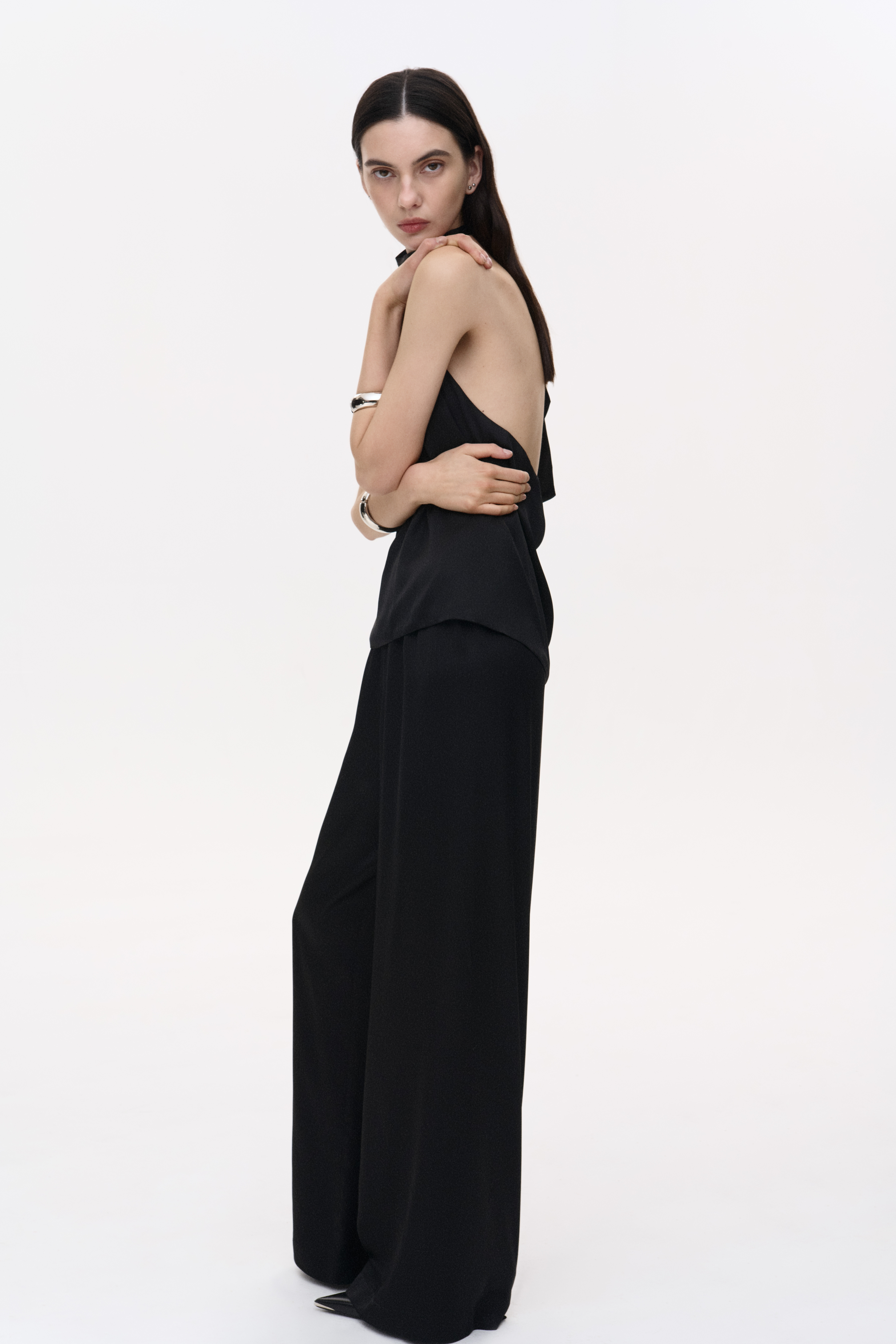 ШИРОКІ ШОВКОВІ ШТАНИ 1236 зображення 1