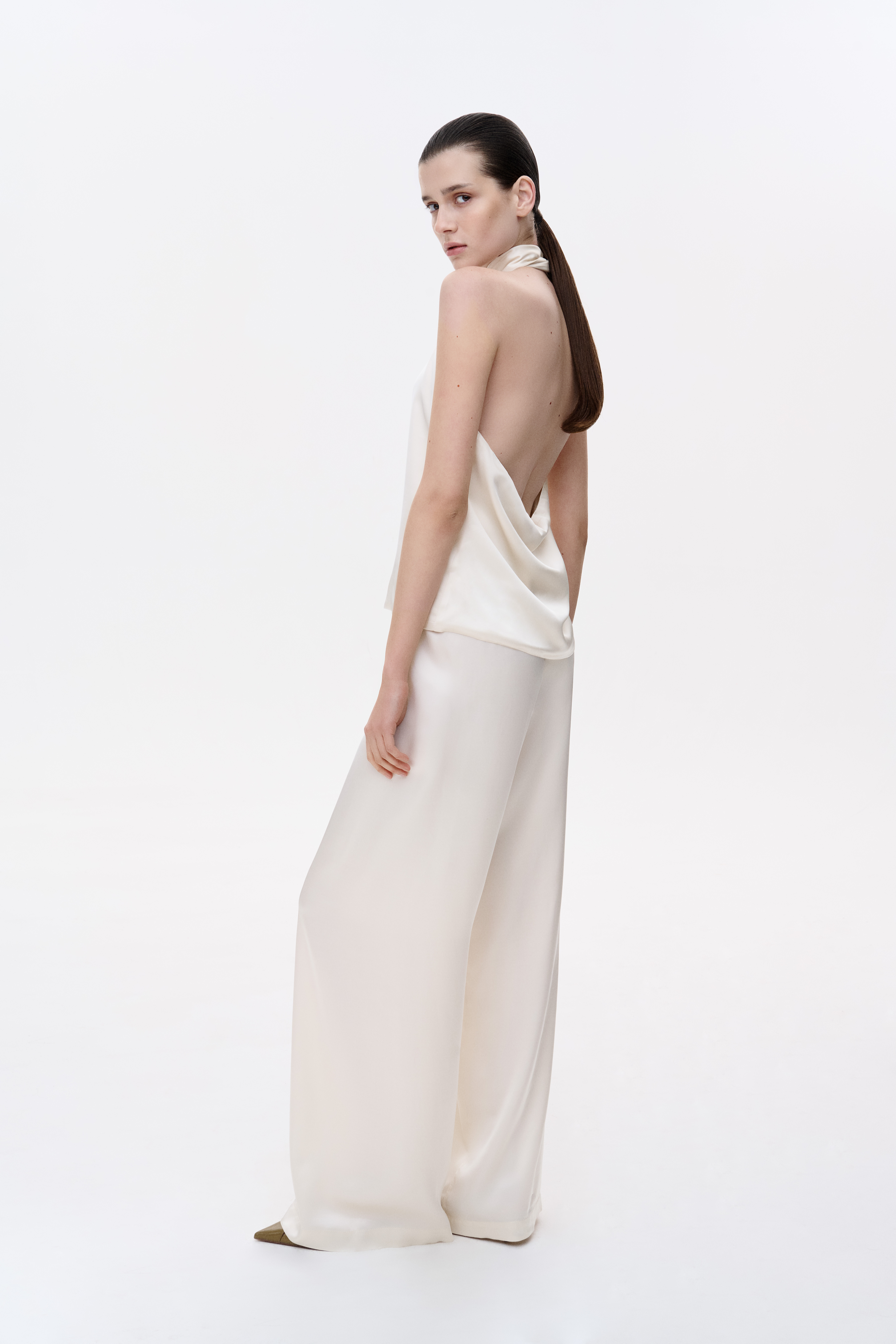 ШИРОКІ ШОВКОВІ ШТАНИ 1236 зображення 2