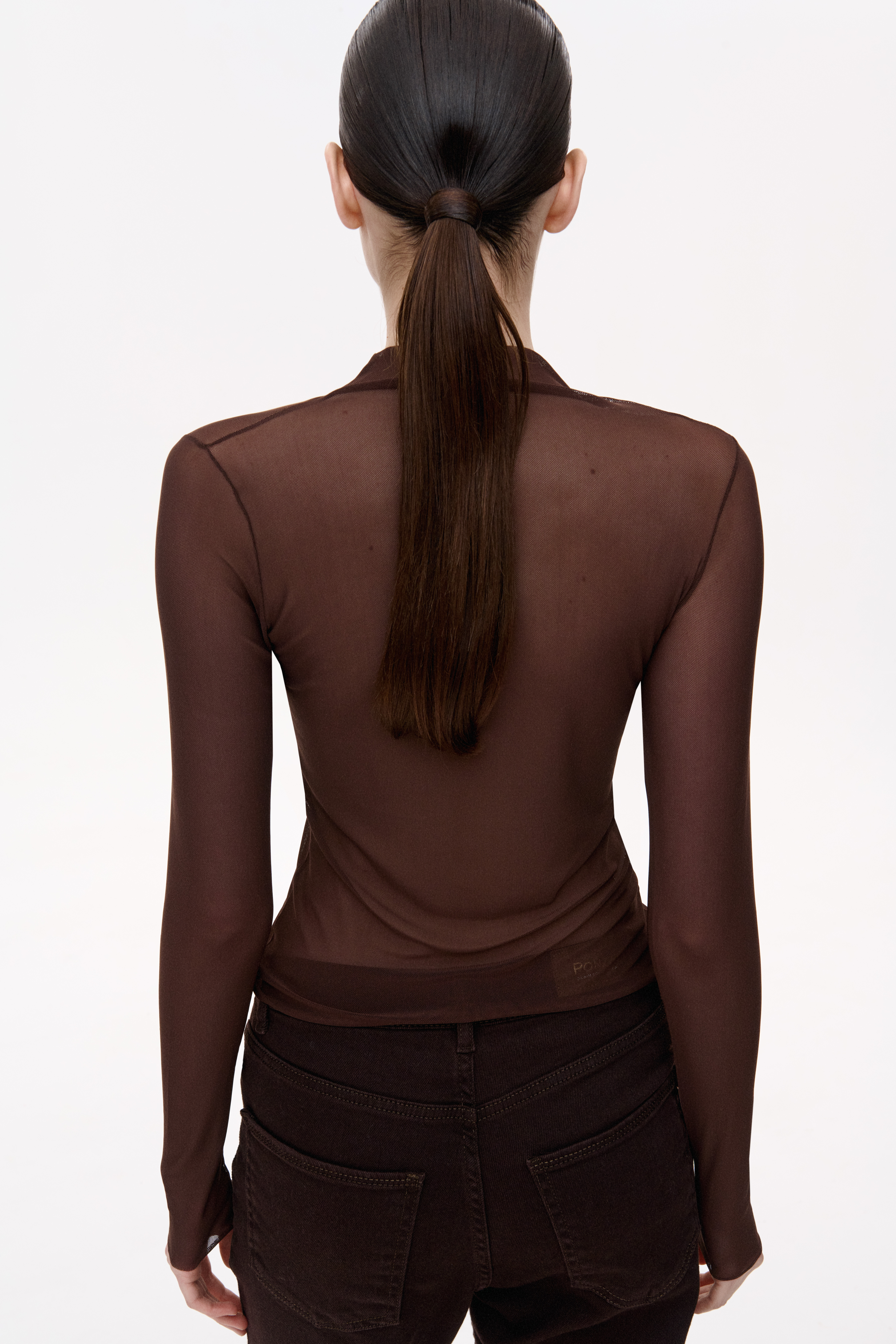 НАПІВПРОЗОРИЙ ТОП З ДОВГИМ РУКАВОМ 1141 зображення 2