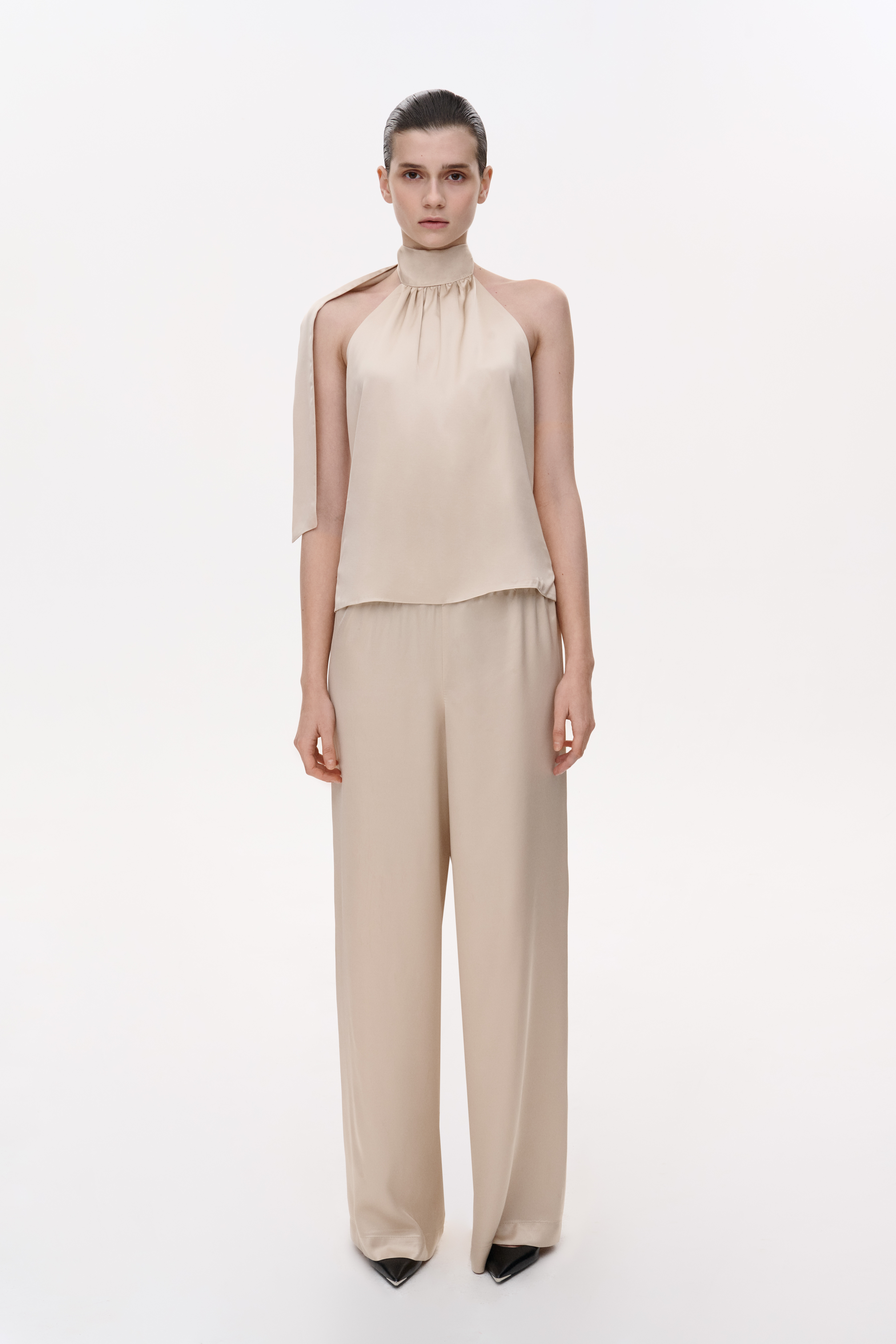 ШИРОКІ ШОВКОВІ ШТАНИ 1236 зображення 2