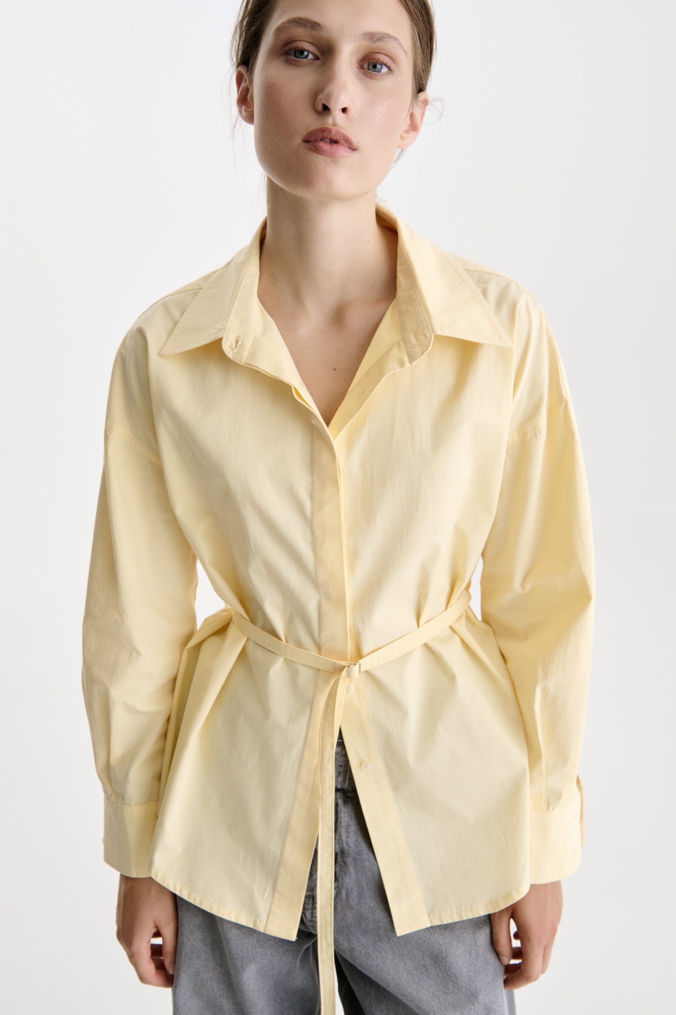 СОРОЧКА ВІЛЬНОГО КРОЮ З БАВОВНЯНОЇ ТКАНИНИ 1170\23-2 зображення