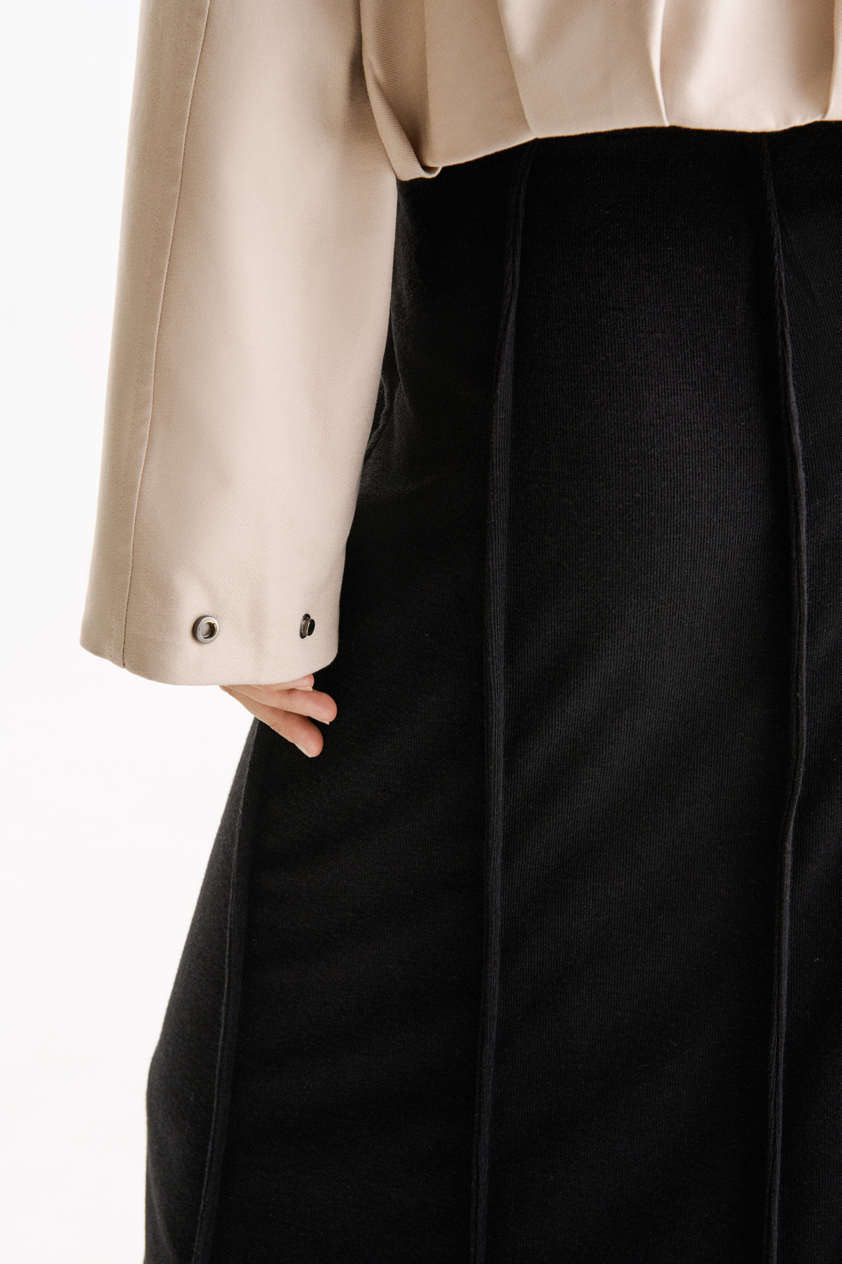 МАКСІ СПІДНИЦЯ З АКЦЕНТНИМИ ВЕРТИКАЛЬНИМИ ШВАМИ 1229\4264 зображення 4