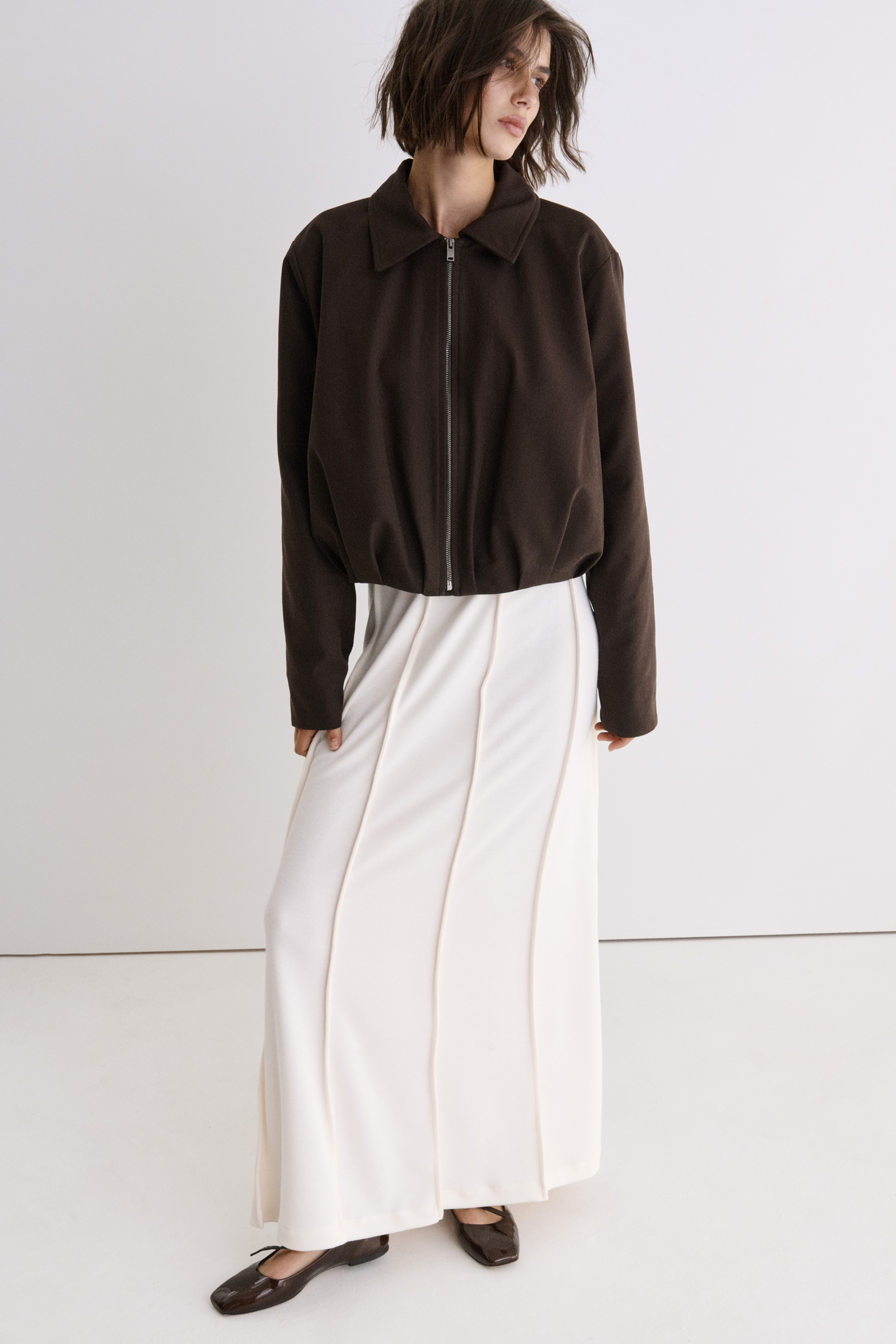 МАКСІ СПІДНИЦЯ З АКЦЕНТНИМИ ВЕРТИКАЛЬНИМИ ШВАМИ 1229\4264 зображення