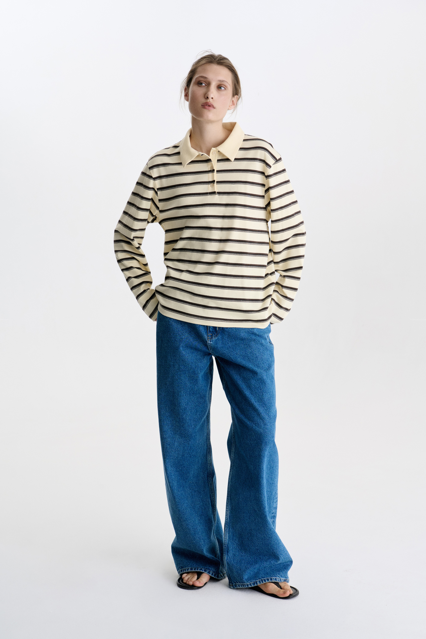 ЛОНГСЛІВ-ПОЛО У СМУЖКУ ВІЛЬНОГО КРОЮ 1157-2.1.9V\11-1 зображення