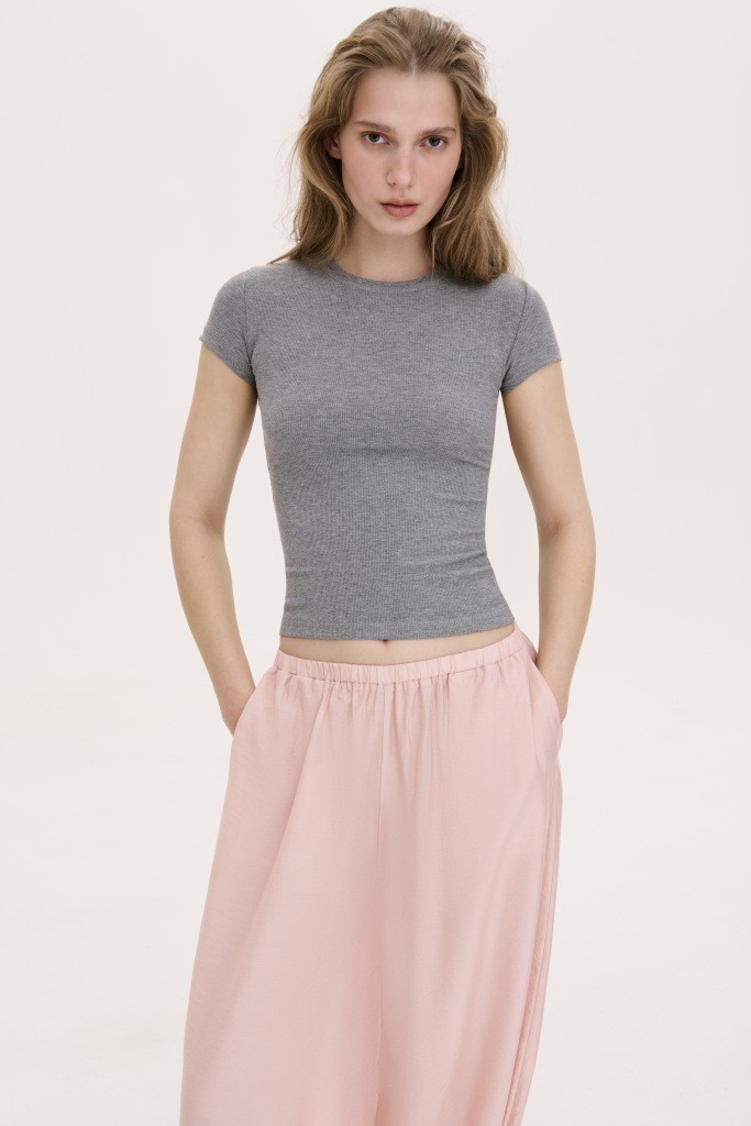 БАЗОВА ТРИКОТАЖНА ФУТБОЛКА У МІЛКИЙ РУБЧИК 1176-2 зображення 1